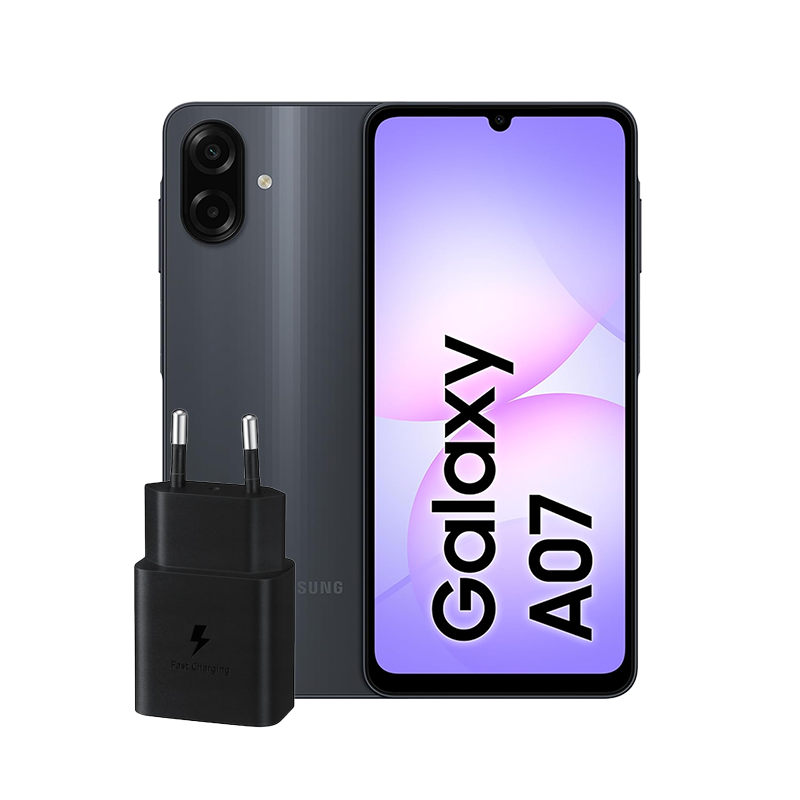 سامسونگ Galaxy A07 | حافظه 128 گیگ رم 4 | اکبند (فقط آنباکس شده) | مشکی | همراه شارژر