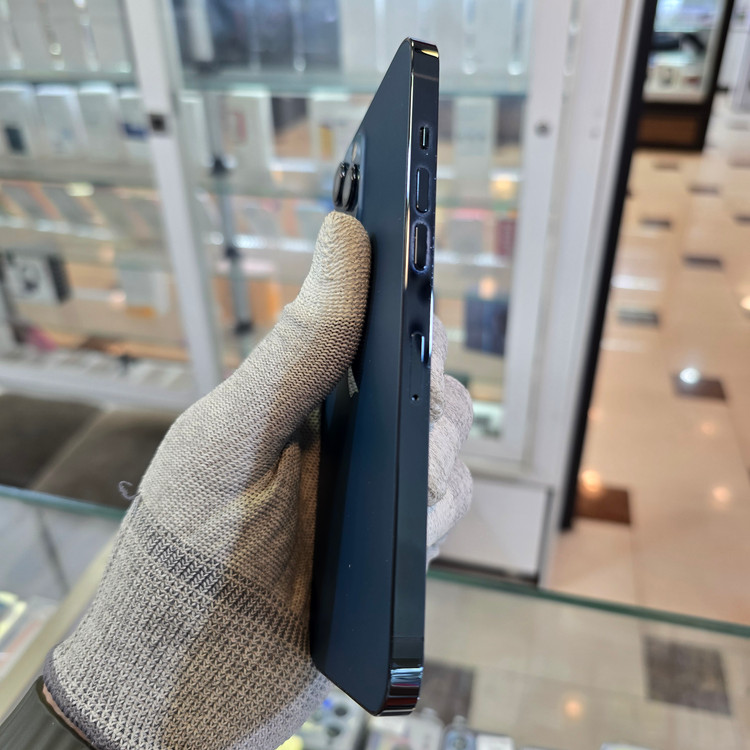 گوشی موبایل اپل آیفون 12 پرو مکس 256 گیگ ZAA دو سیمکارت | آبی تیره | کارکرده | باتری 73٪ | باز نشده | بدنه تمیز