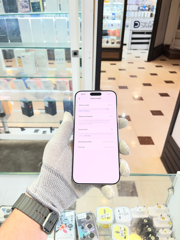 گوشی موبایل آیفون 16 پرو مکس 256 گیگابایت سفید تیتانیوم | با رجیستر | باتری 91٪ | تمیز | کارکرده