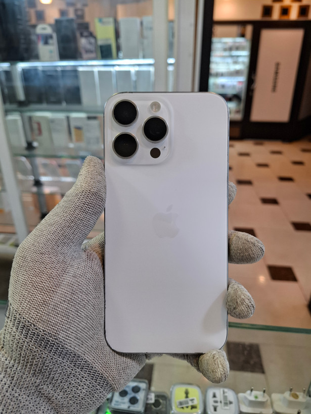 گوشی موبایل اپل iPhone 16 Pro Max 256GB | تیتانیوم سفید | ZAA | رجیستر شده | باتری 92٪ | کارکرده